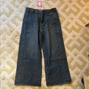 Edikted Wide Leg No Waistband Jeans - Medium